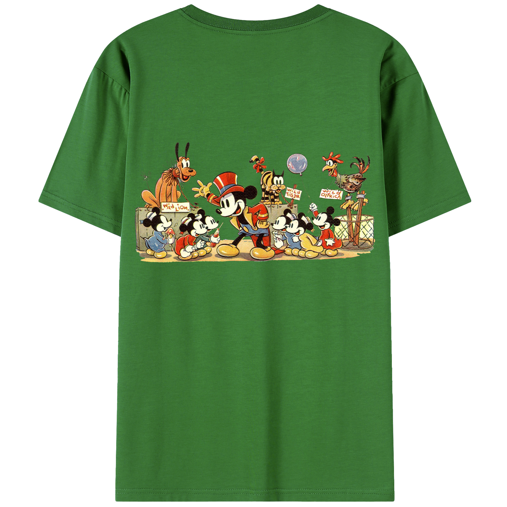 （画像用） ミッキーマウス Mickey Mouse レディース半袖Tシャツ(バックプリント)